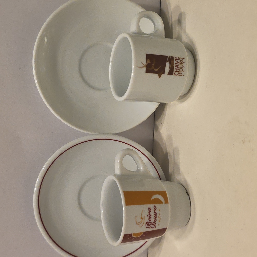 2 Sets Of Portugal Cafe Demitasse Cups 2004 And 2005